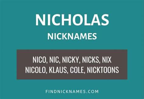 30+ Great Nicknames for Nick or Nicholas — Find Nicknames